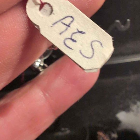 BNIB Vintage Silver and Champagne Colored Tear Drop Stones Earrings - Picture 3 of 8